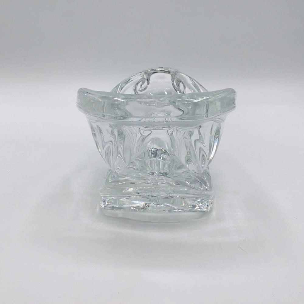 CRYSTAL Sleigh Votive Candle Holder Centerpiece Winter Christmas Holiday Table - Picture 4 of 7